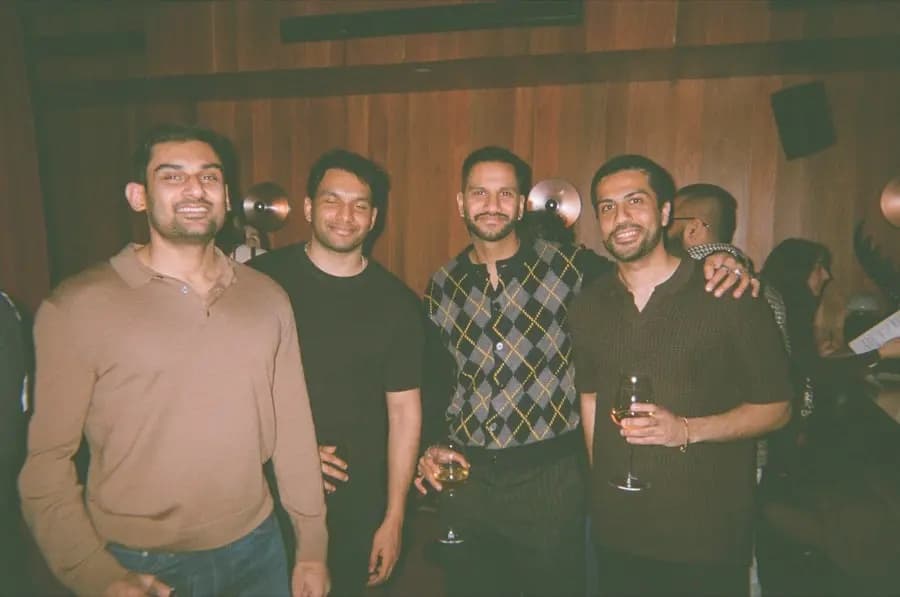 A group of friends together at a Wingmate event